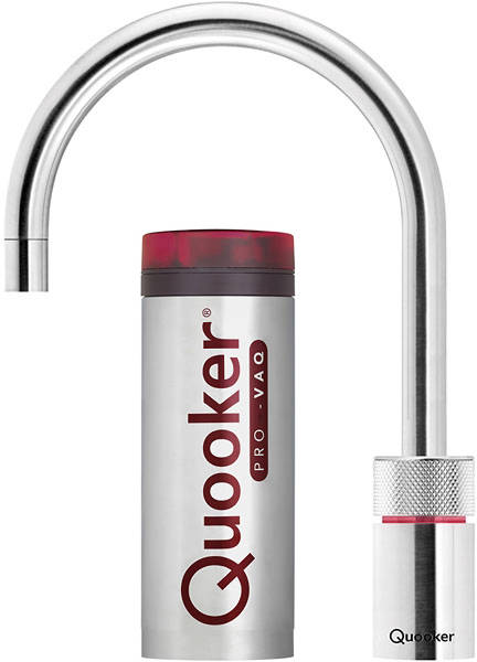 Larger image of Quooker Nordic Round Boiling Water Kitchen Tap. COMBI (Brushed Chrome).