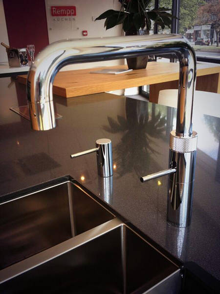 Example image of Quooker Nordic Kitchen Soap Dispenser (Brushed Chrome).