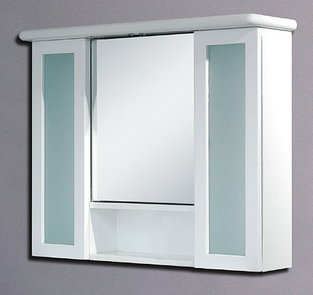 Larger image of Reflections Bedworth bathroom cabinet with light. 730x600mm.