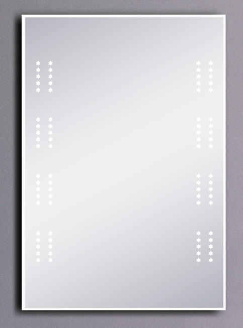 Larger image of Reflections Faro backlit illuminated bathroom mirror. Size 500x700mm.