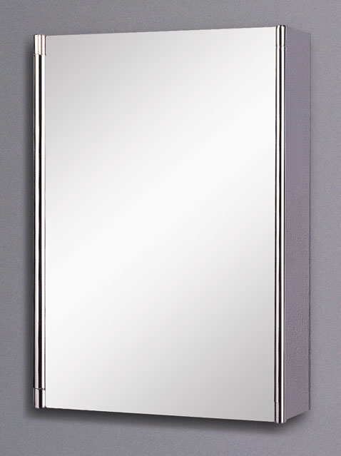Larger image of Reflections Lyon stainless steel bathroom cabinet. 367x500mm.