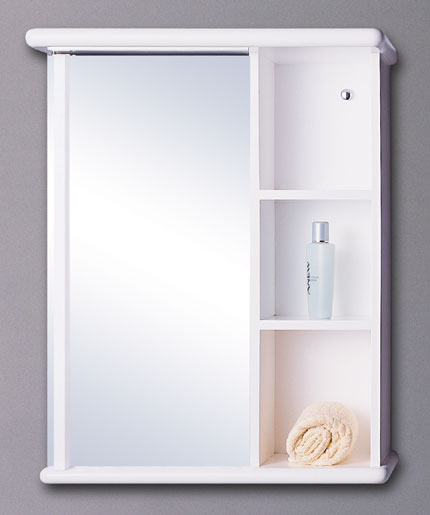 Larger image of Reflections Newmarket bathroom cabinet with light. 550x700mm.