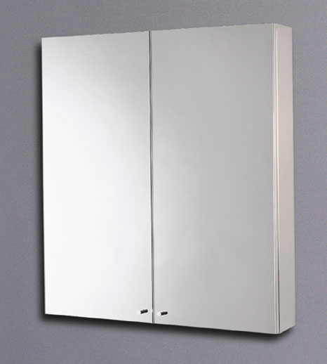 Larger image of Reflections Seaford stainless steel bathroom cabinet. 600x670mm.