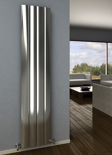 Larger image of Reina Radiators Aleo Vertical Radiator (Polished). 280x1800mm. 2713 BTU.