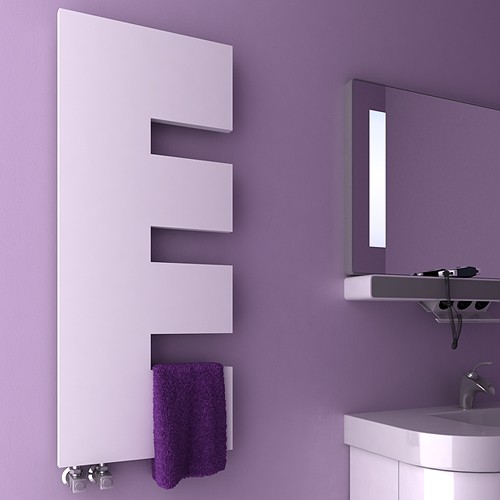 Larger image of Reina Radiators Ella Designer Radiator (White). 500x1200mm.