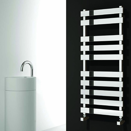 Larger image of Reina Radiators Kreon Towel Radiator (Stainless Steel). 780x500mm.