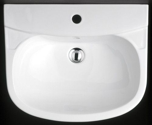 Example image of RAK Amy 1 Tap Hole Basin & Pedestal. 550mm.