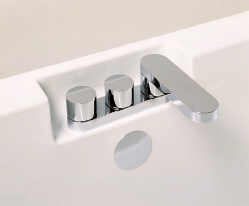 Example image of RAK Evolution Modern Acrylic Bath. 1750x750mm (Undrilled, White).
