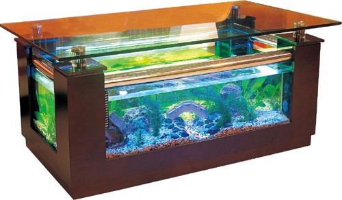 Larger image of Relaxsea Combo Coffee Table Aquarium With Ash Frame. 1200x650x550mm.