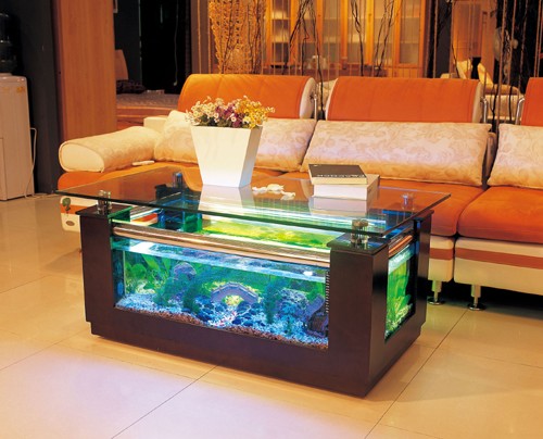 Example image of Relaxsea Combo Coffee Table Aquarium With Ash Frame. 1200x650x550mm.