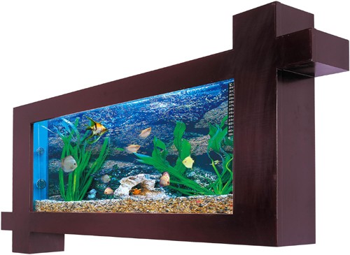 Example image of Relaxsea Focus Wall Hung Aquarium With Ash Frame. 1500x780x160mm.