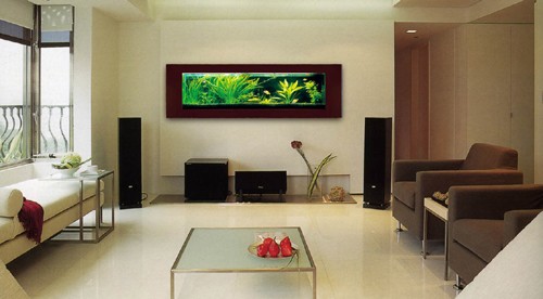 Example image of Relaxsea Ideal Wall Hung Aquarium With Ash Frame. 1500x600x120mm.