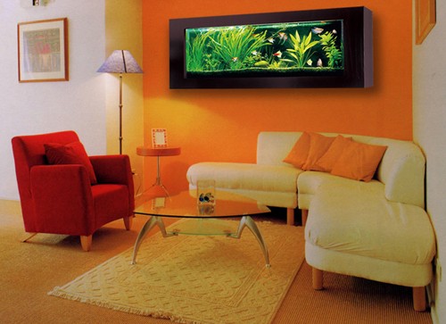 Example image of Relaxsea Ideal Wall Hung Aquarium With Ash Frame. 2000x600x160mm.