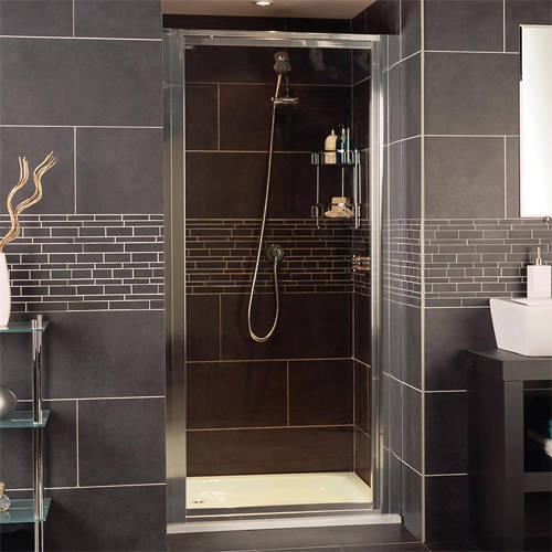 Larger image of Roman Collage Pivot Shower Door (700x1830mm, Silver).