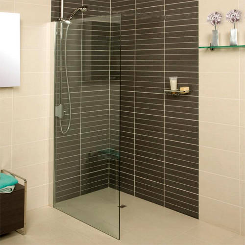 Larger image of Roman Embrace Wetroom Shower Screen (600x2000mm, 8mm Glass).