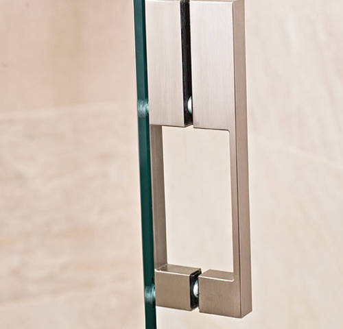 Example image of Roman Liber8 Frameless Shower Enclosure With Hinged Door (800x900mm).