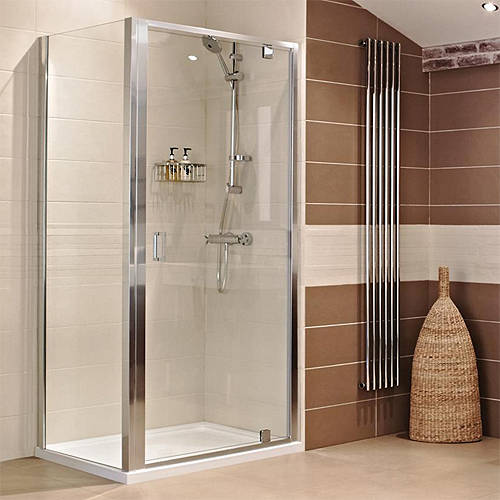 Larger image of Roman Lumin8 Shower Enclosure With Pivot Door (1000x800mm).