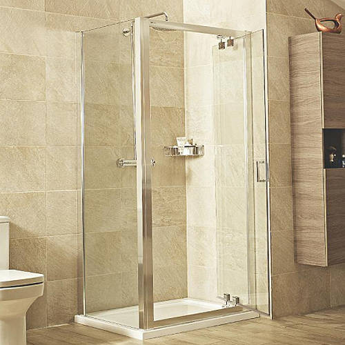 Larger image of Roman Lumin8 Shower Enclosure With Inswing Door (760x760mm).