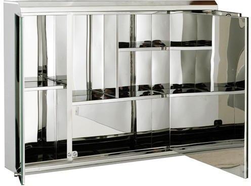 Example image of Roma Cabinets 3 Door Mirror Bathroom Cabinet. 800x550x130mm.