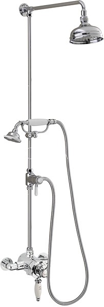 Larger image of Sagittarius Butler Exposed Shower Valve With Rigid Riser Kit & Diverter.