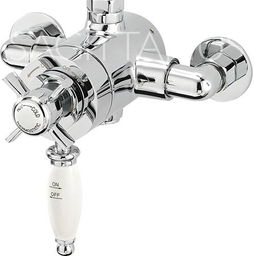 Example image of Sagittarius Churchmans Exposed Shower Valve With Rigid Riser Kit & Diverter.