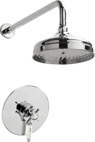 Larger image of Sagittarius Churchmans Shower Valve With Arm & 200mm Head (Chrome).