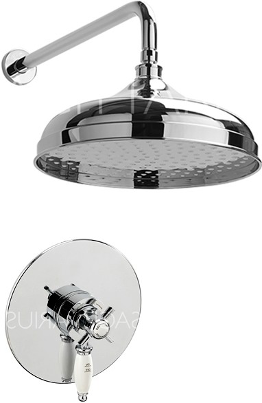 Larger image of Sagittarius Churchmans Shower Valve With Arm & 300mm Head (Chrome).