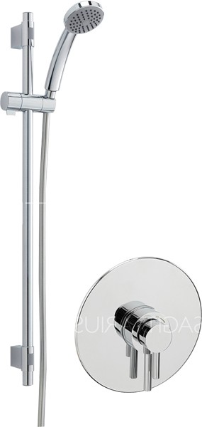 Larger image of Sagittarius Ergo Concealed Shower Valve With Slide Rail Kit (Chrome).