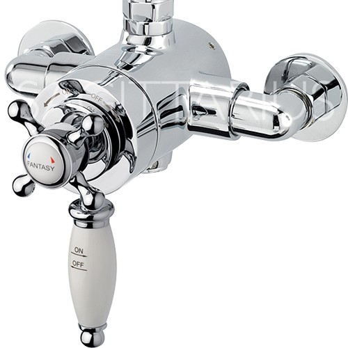 Example image of Sagittarius Fantasy Exposed Shower Valve With Rigid Riser Kit (Chrome).