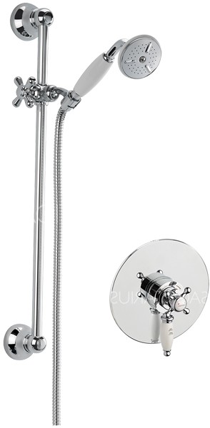 Larger image of Sagittarius Fantasy Concealed Shower Valve With Slide Rail Kit (Chrome).