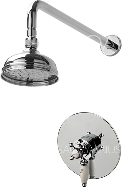 Larger image of Sagittarius Fantasy Shower Valve With Arm & 130mm Head (Chrome).