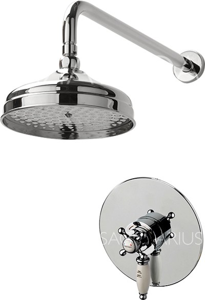 Larger image of Sagittarius Fantasy Shower Valve With Arm & 200mm Head (Chrome).