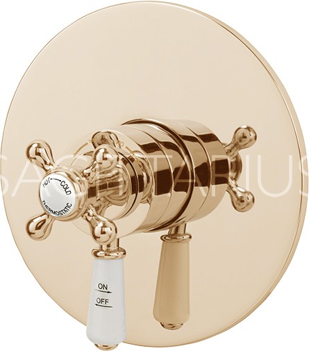 Larger image of Sagittarius Kensington Concealed Thermostatic Shower Valve (Gold).