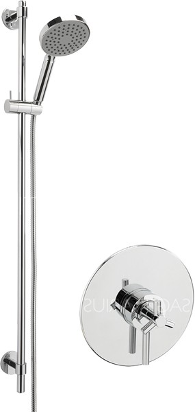 Larger image of Sagittarius Zone Concealed Shower Valve With Slide Rail Kit (Chrome).