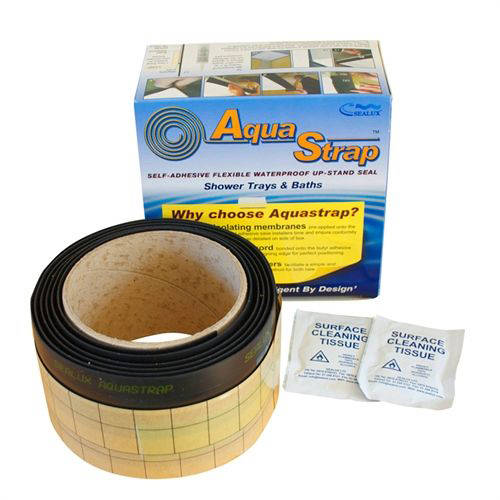 Larger image of AquaStrap Shower Tray & Bath Sealing Strip (4 Meter Roll).
