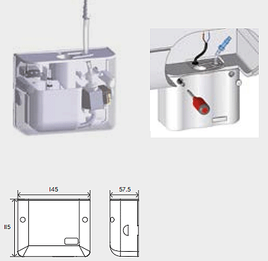 Technical image of Saniflo Sanicondens Clim Deco For Concentrate In Air Cons & Refrigeration Units.