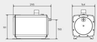 Technical image of Saniflo Sanifloor 1 Wetroom Shower Pump With Square Gully.