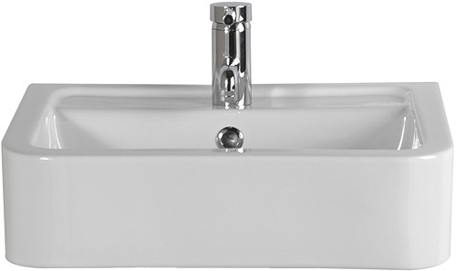 Larger image of Shires Parisi Free Standing Basin (1 Tap Hole).  Size 510x400mm.