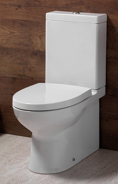 Example image of Shires Parisi Modern Toilet, Push Flush Cistern & Soft Close Seat.