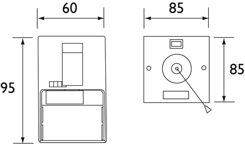 Technical image of Doc M Sirrus Wireless Alarm With Pull Cord.