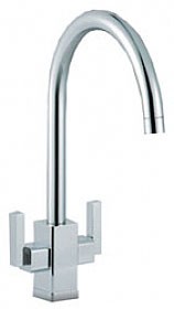 Larger image of Smeg Taps Modena Kitchen Tap With Twin Lever Control (Chrome).