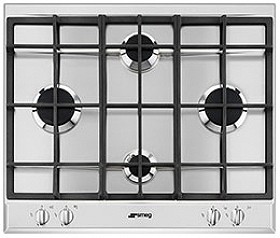 Larger image of Smeg Gas Hobs 4 Burner Gas Hob. 60cm (Stainless Steel).