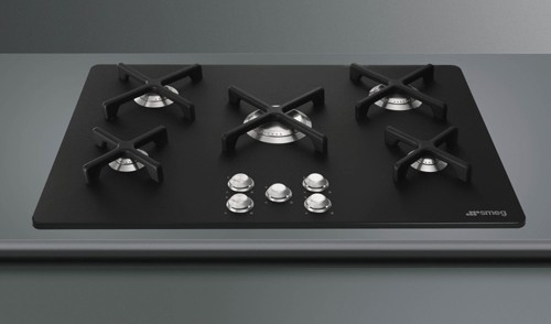 Larger image of Smeg Gas Hobs Newson 5 Burner Gas Hob. 75cm (Black).