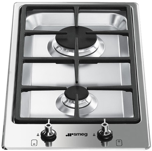 Larger image of Smeg Gas Hobs Domino Ultra Low Profile Gas Hob. 30cm (S Steel).