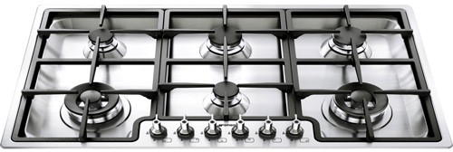 Larger image of Smeg Gas Hobs Classic 6 Burner Gas Hob. 90cm (Stainless Steel).