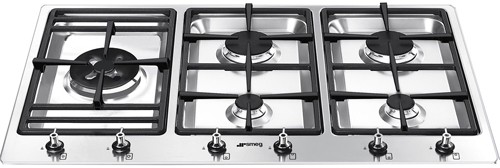 Larger image of Smeg Gas Hobs Classic 5 Burner Gas Hob. 90cm (Stainless Steel).