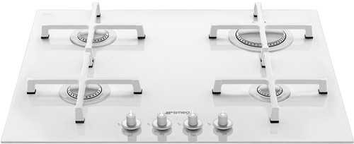 Larger image of Smeg Gas Hobs Linea Low Profile 4 Burner Gas Hob. 60cm (White Glass).