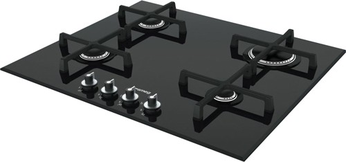 Larger image of Smeg Gas Hobs Linea 4 Burner Gas Hob. 60cm (Black Glass).