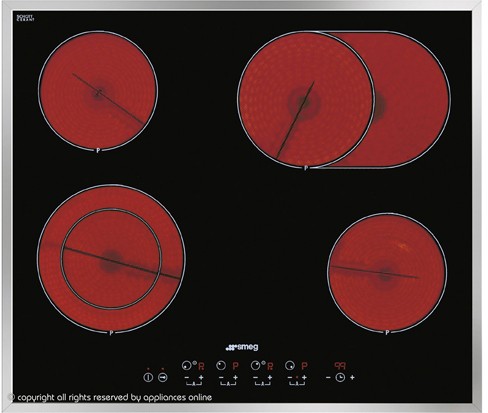 Larger image of Smeg Ceramic Hobs 4 Ring Touch Control Ceramic Hob With Thin Edge. 60cm.