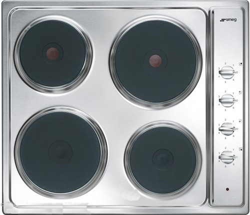 Larger image of Smeg Electric Hobs Cucina 4 Ring Electric Hob (Stainless Steel). 60cm.